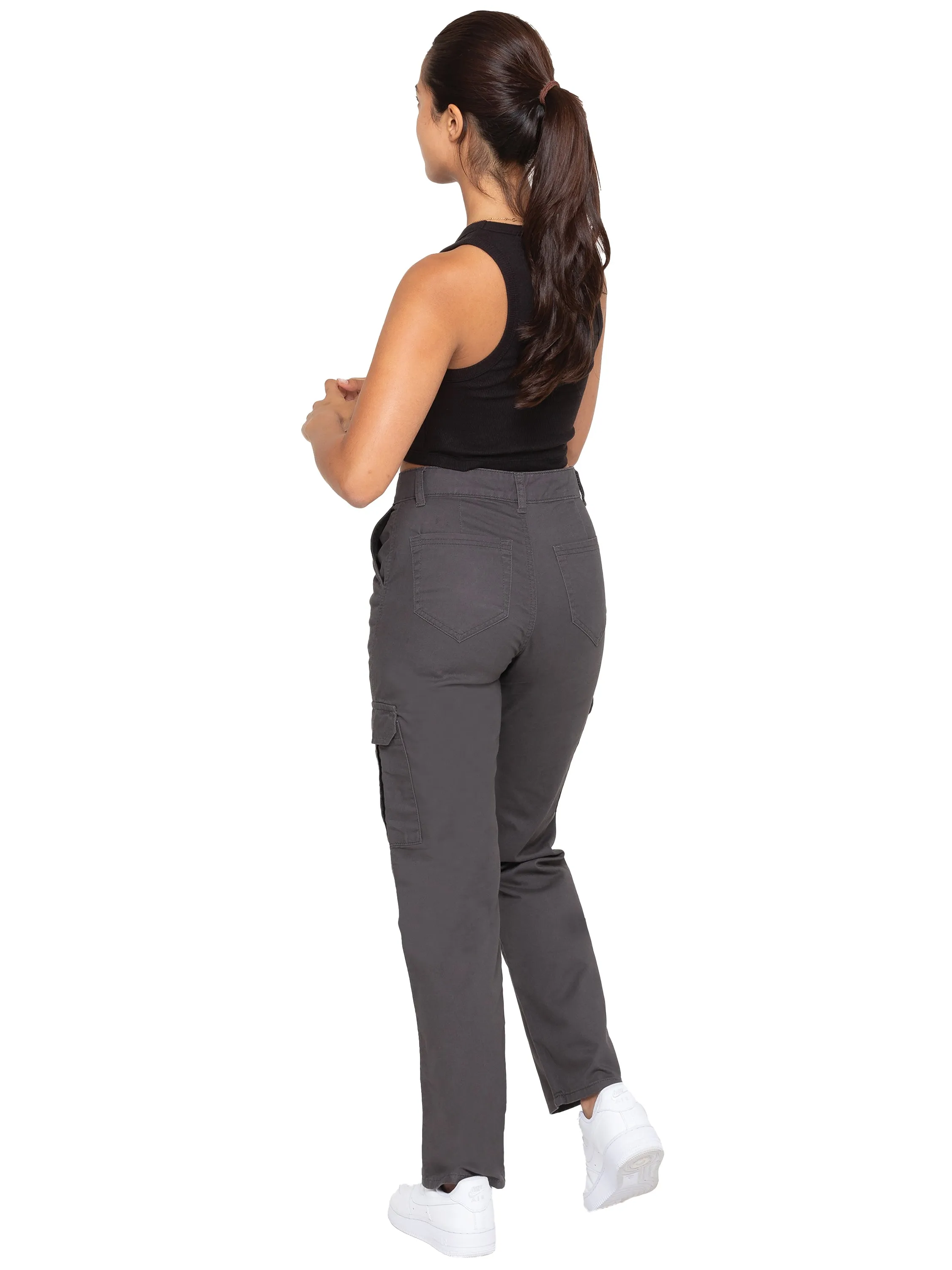 Enzo |  Womens Cargo Denim Jeans