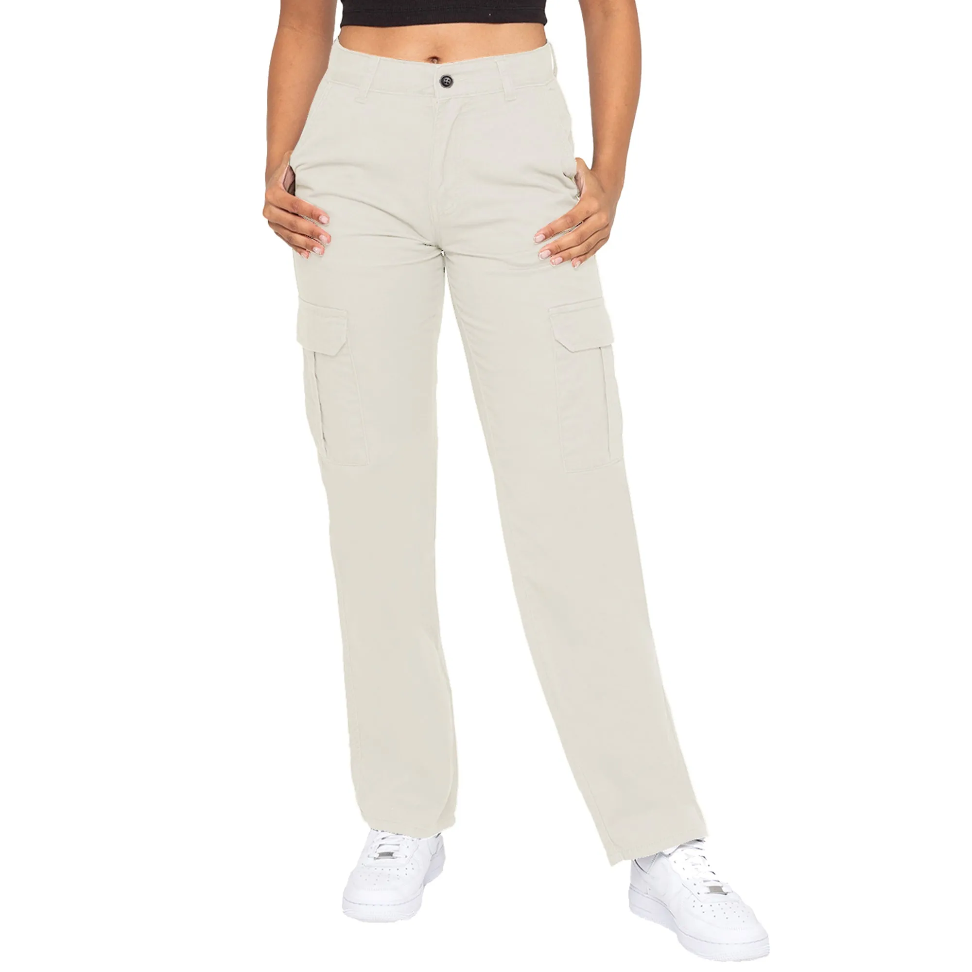 Enzo |  Womens Cargo Denim Jeans